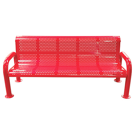 U-Leg Perforarated Bench with Back